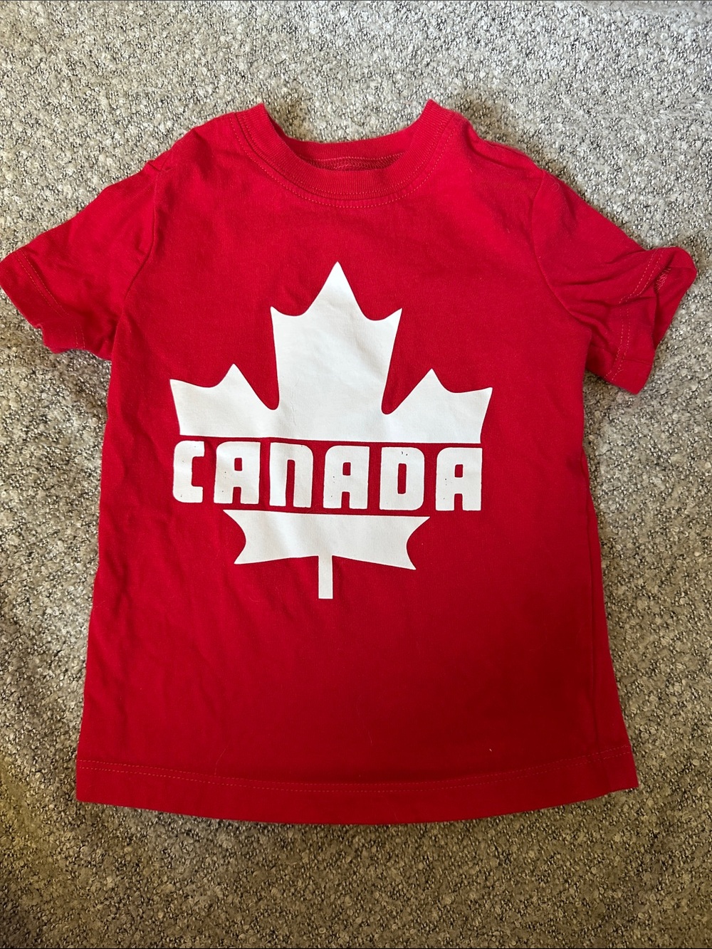 CARTERS | Canada Maple Leaf Graphic Kids T‑Shirt in Red | 12M